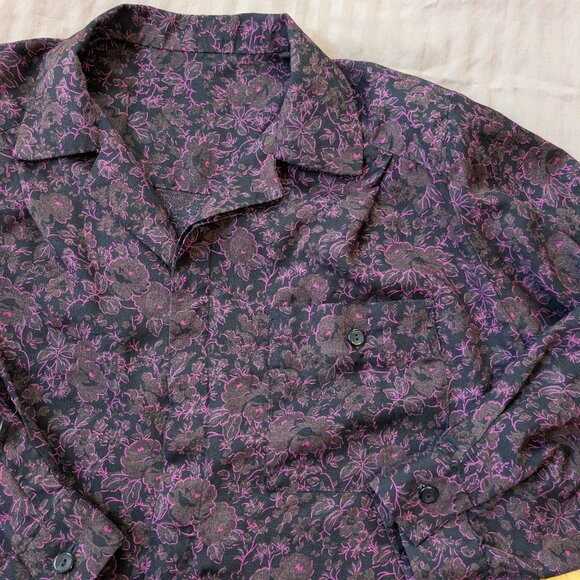 Hand Crafted Purple Floral Midi Skirt and Blouse Set - Picture 7 of 12